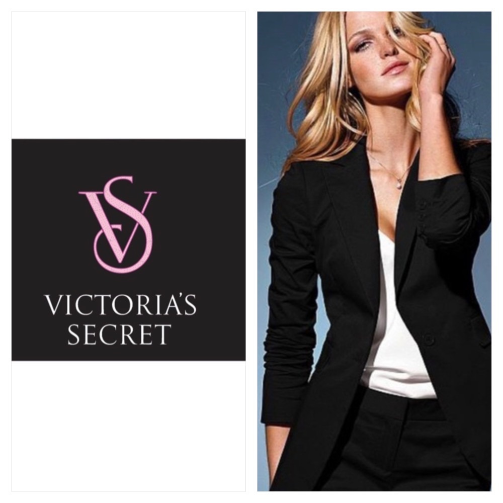 VICTORIA SECRETS black 1 button blazer